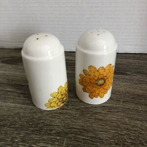 Vtg Floral Ceramic Salt and Pepper Shakers